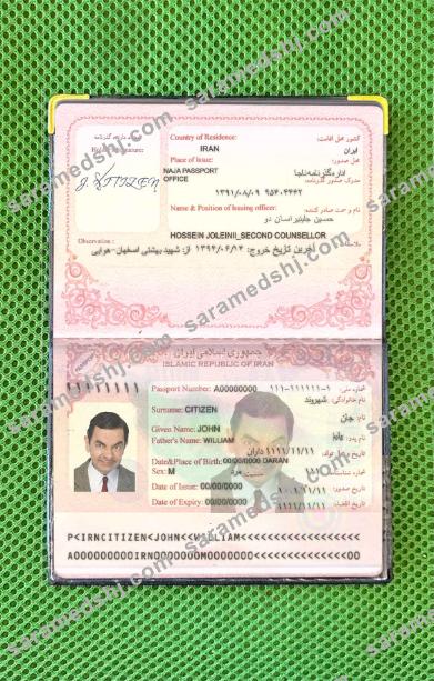 Iran passport (2007-2014) photo look